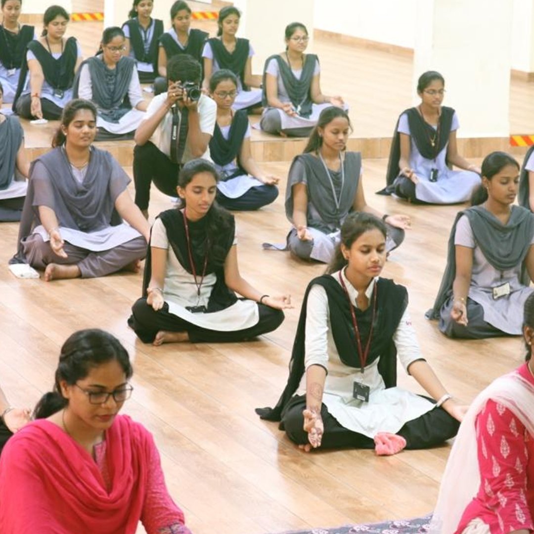 Our femina wing Faculty and Students in Yoga Practice